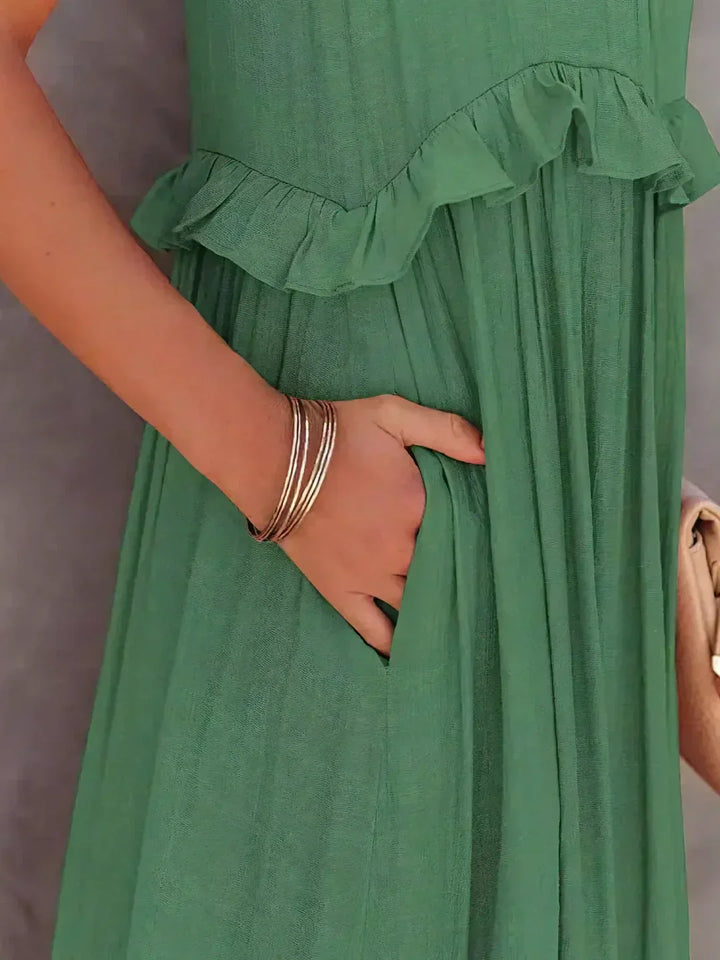 Robyn - Halter Ruffle Maxi Dress