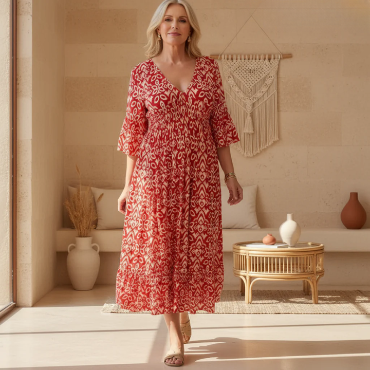 Lillia - Boho Printed Dress