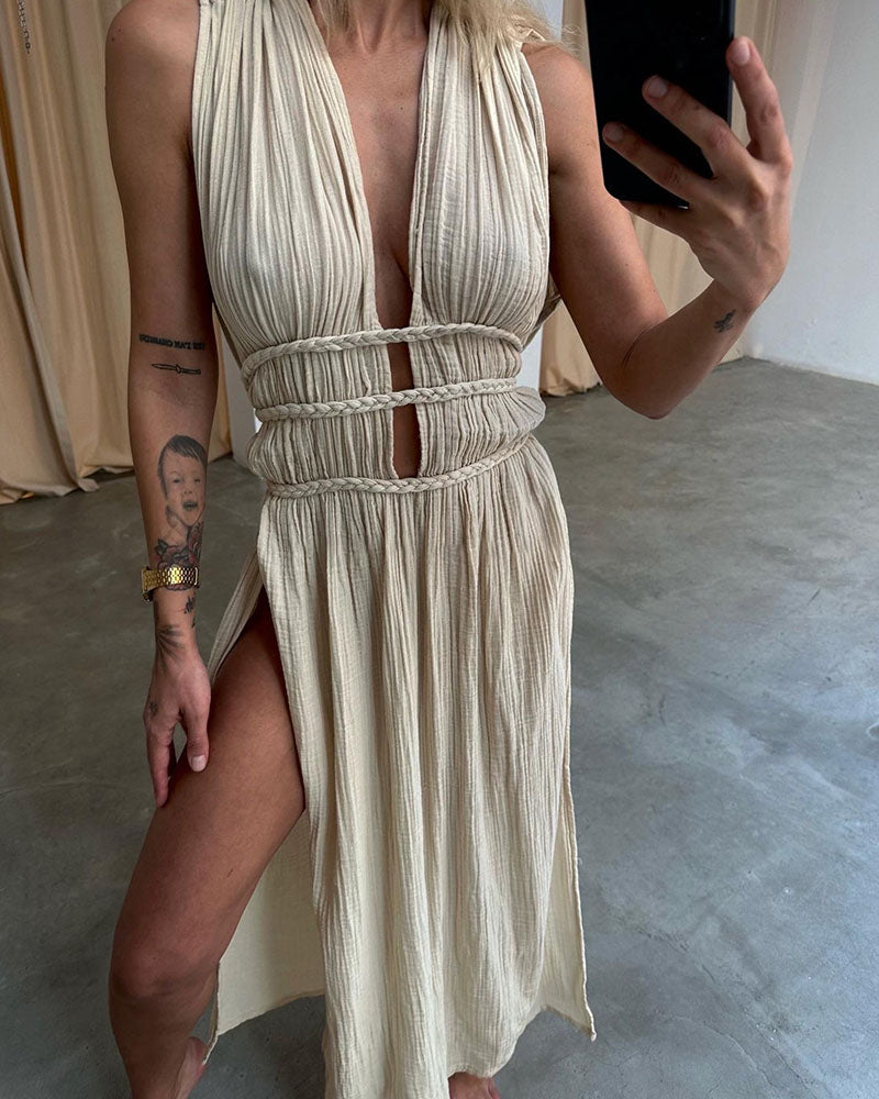 Zolla - Textured Slit Dress