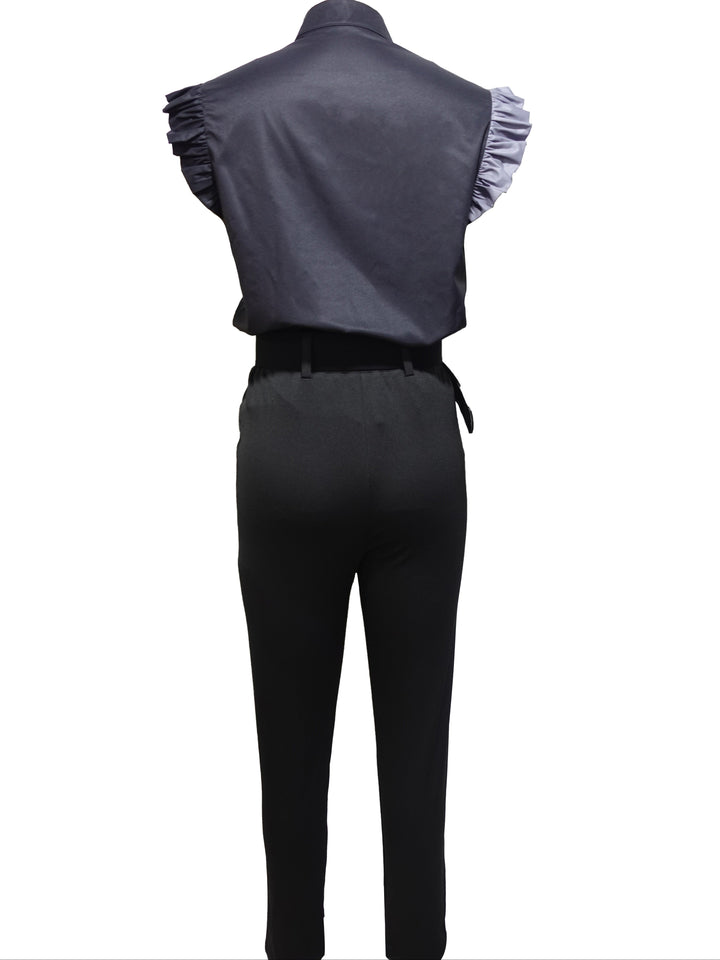 Rainie - Chic Ruffle Sleeve Ensemble