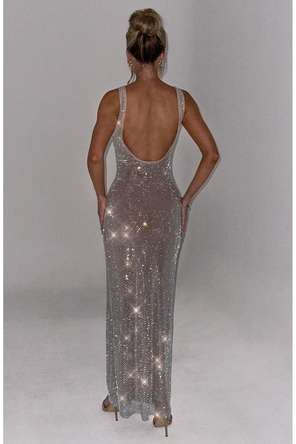 Aubrielle - Stunning Square Neck Bodycon Maxi Dress